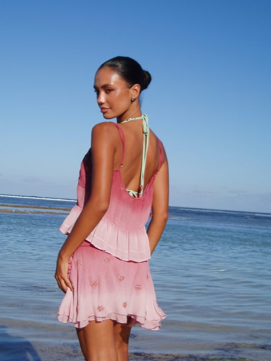 Plumeria Top - Ciel Rose