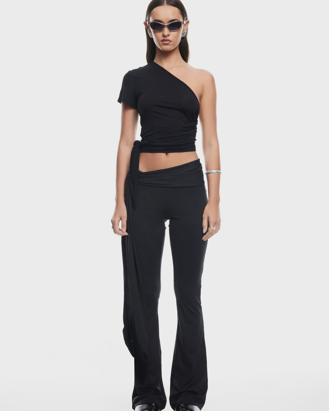 Cocoon Wrap Top - Onyx