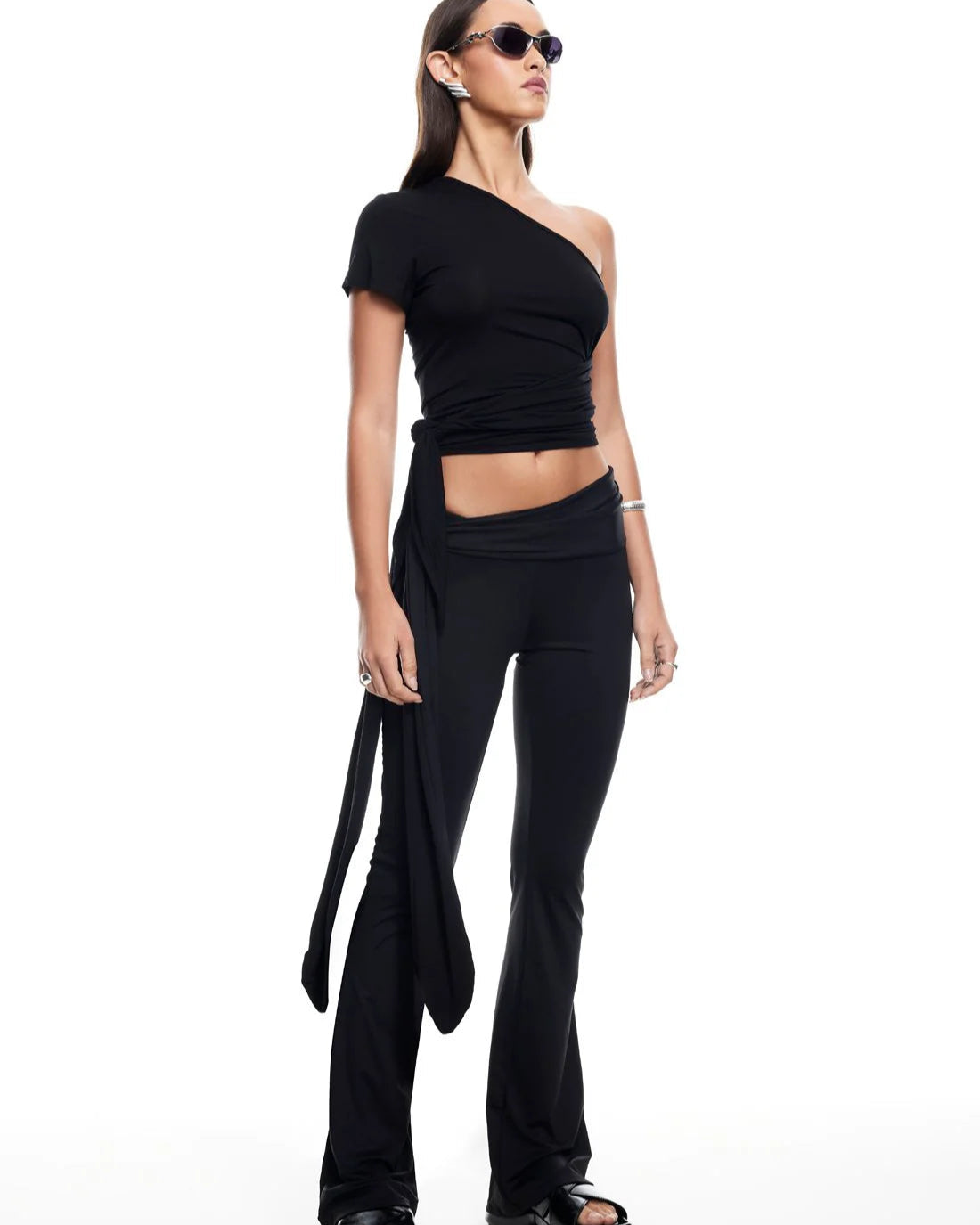 Cocoon Wrap Top - Onyx