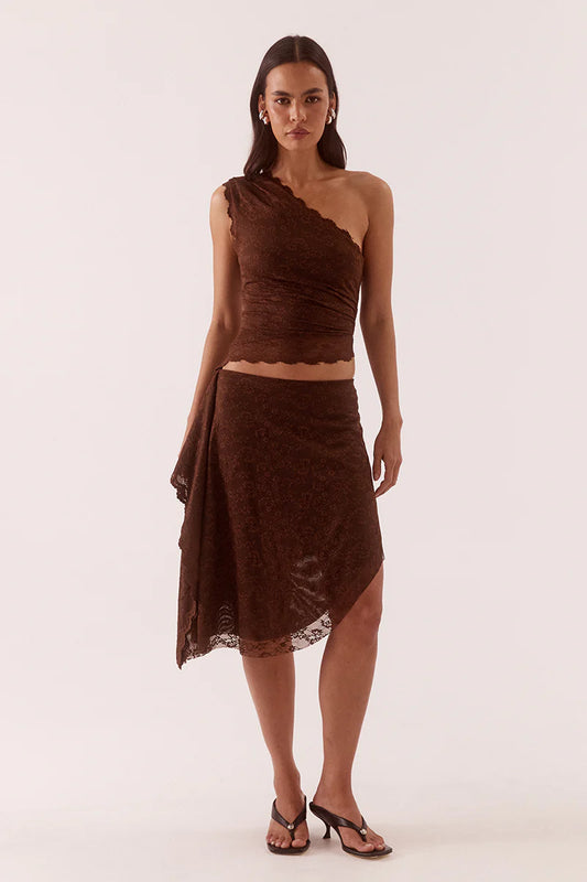 HARPER SKIRT - CHOCOLATE