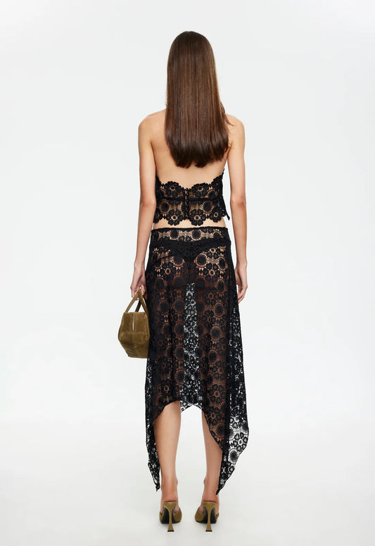 Trophy Midi Skirt - Noir