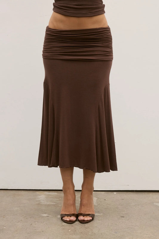 NOEMI SKIRT - CHOCOLATE