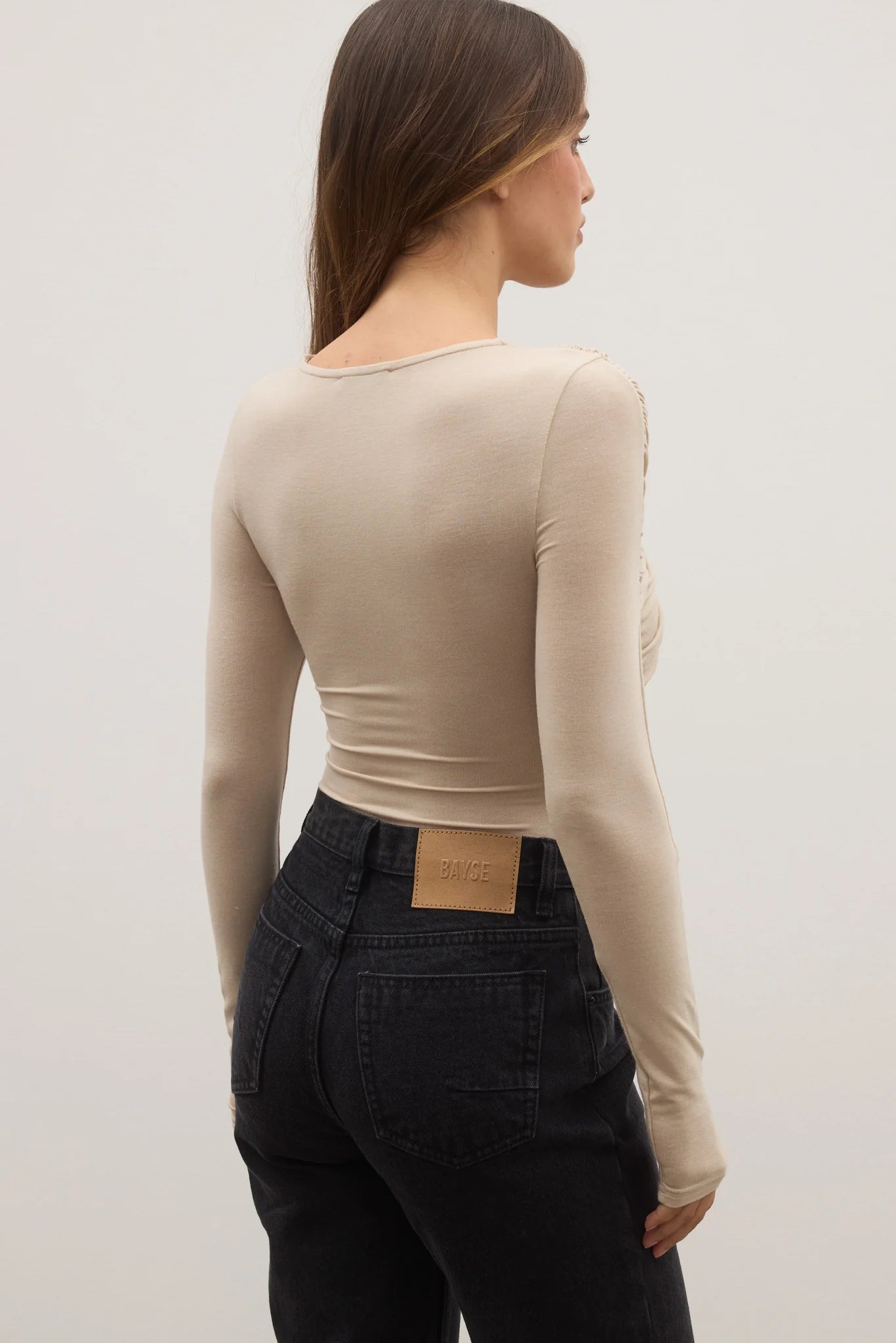 EDIE BODYSUIT - ALMOND
