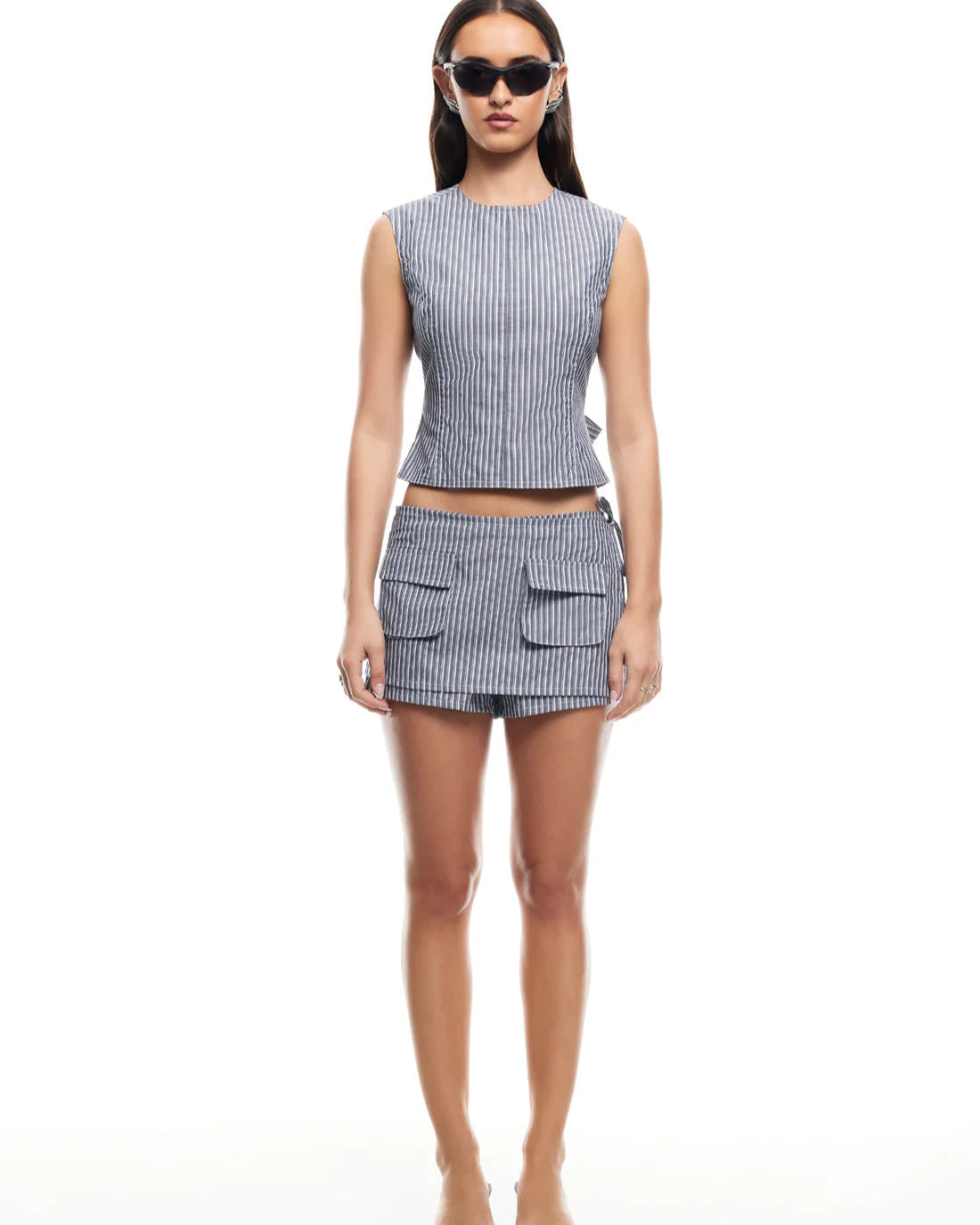 COUNTRYSIDE TOP - CHARCOAL STRIPE
