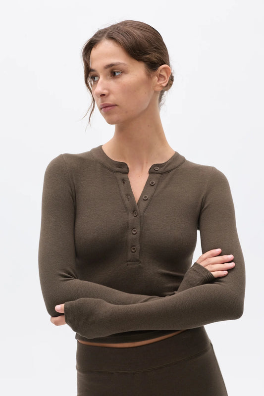 Searle Henley Top - Cedar