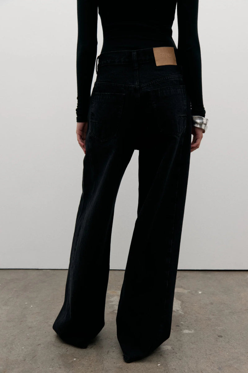 Palace Fold Waist Jean - Backstage Black