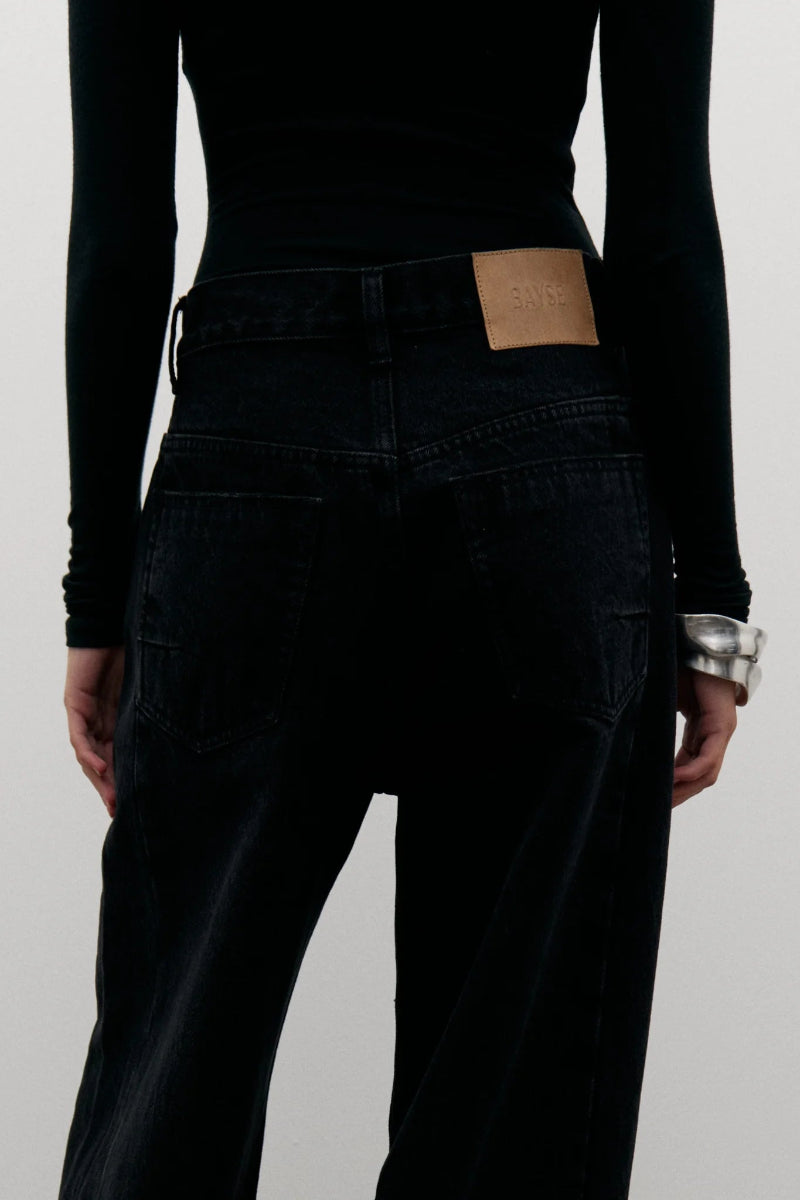 Palace Fold Waist Jean - Backstage Black