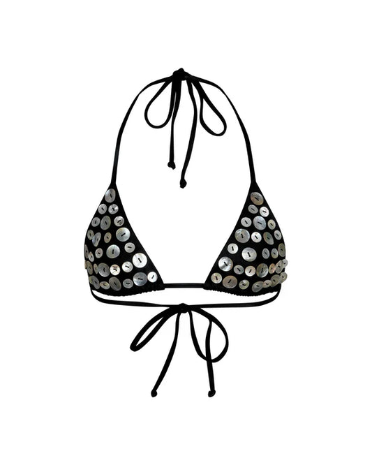 Concha Bikini Top - Black