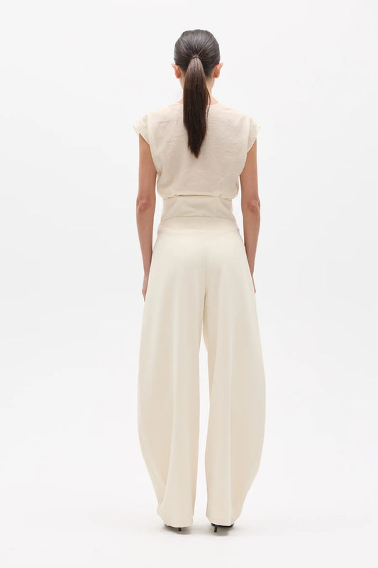 Navy pant - ivory