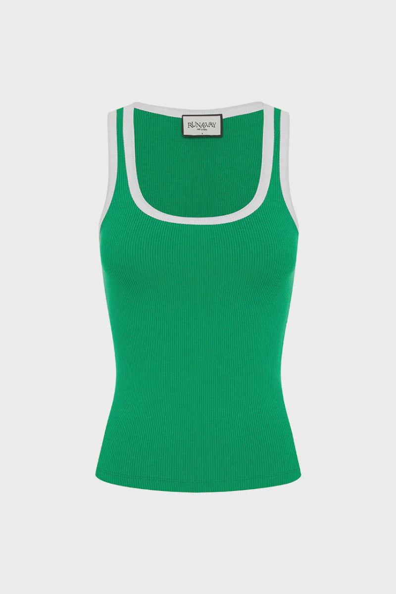 Angelo Tank - Emerald/White
