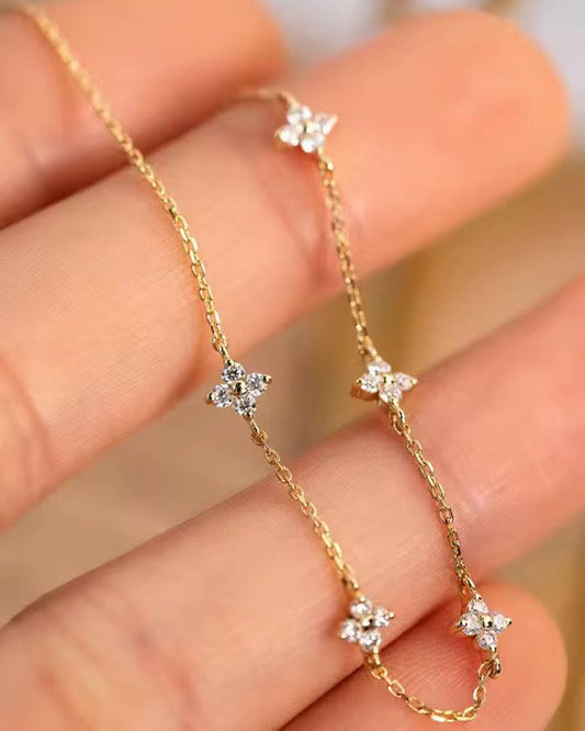 Fine Crystal Daisy Bracelet