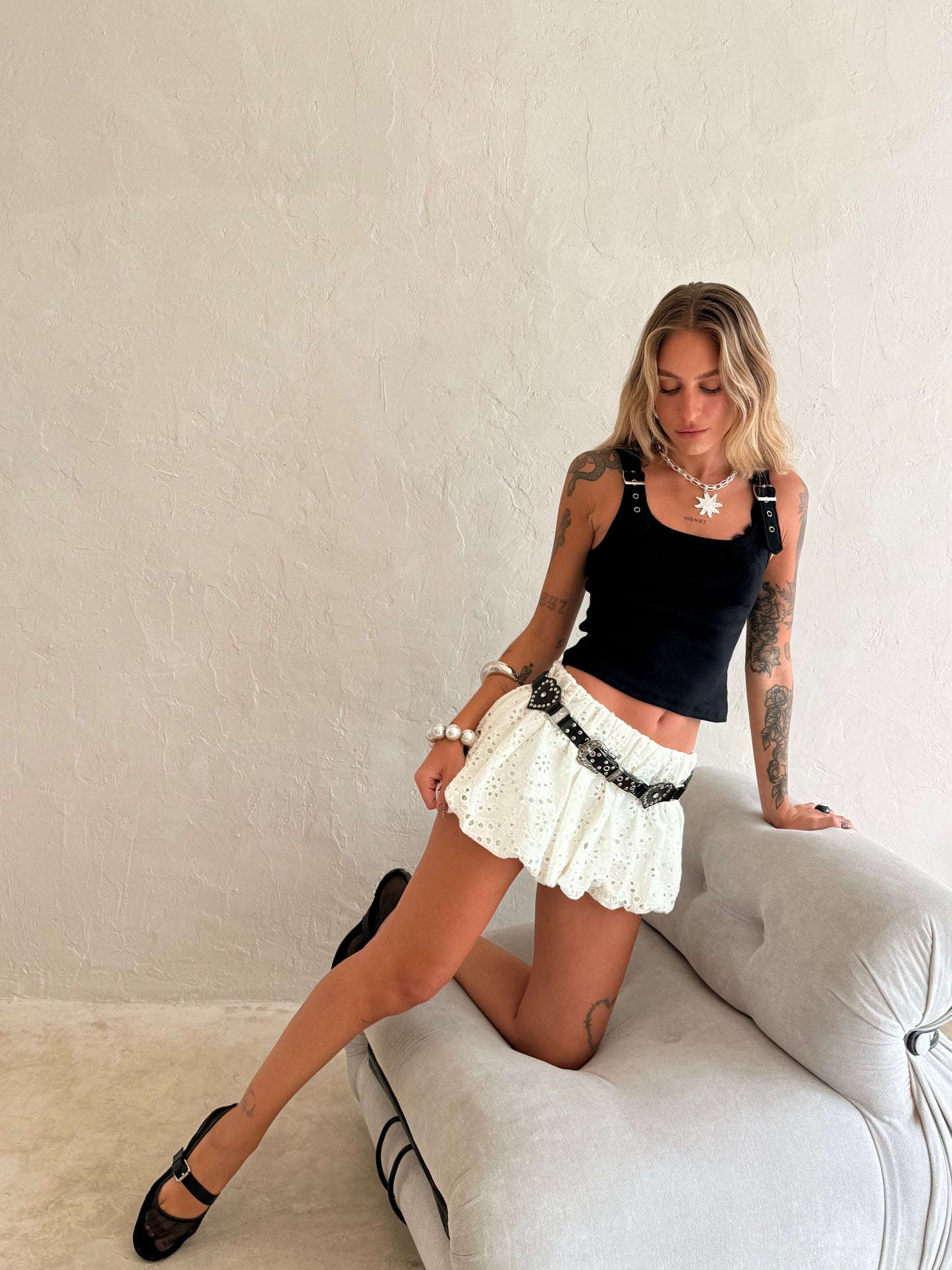 Dana Bubble Skirt - White