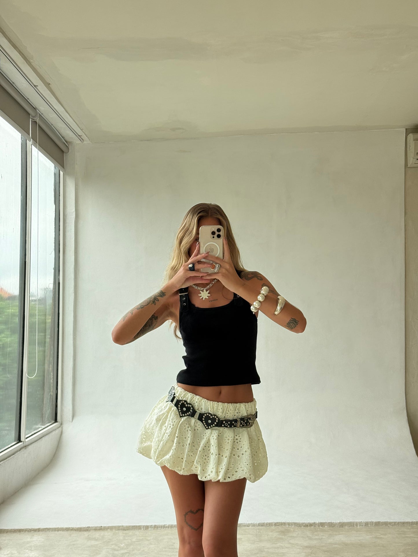 Dana Bubble Skirt - White