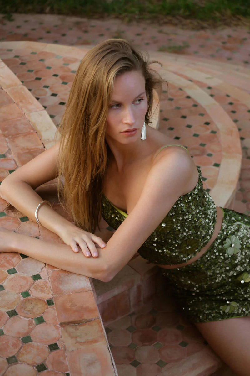 Alexis Sequin Top - Emerald