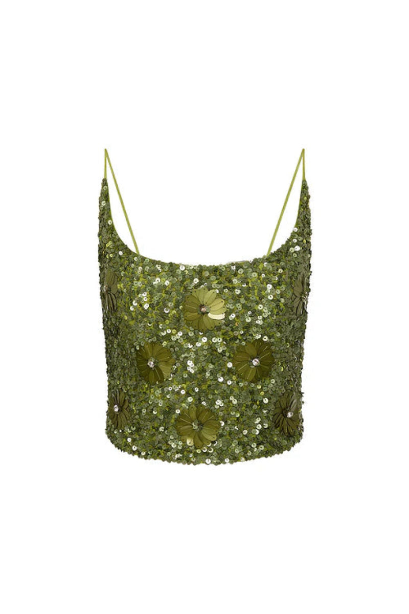 Alexis Sequin Top - Emerald