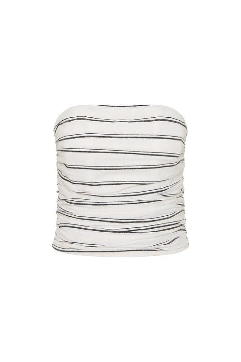 Jane Bustier Noir Stripe