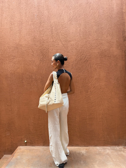 Margot Linen Flare Pant / Natural