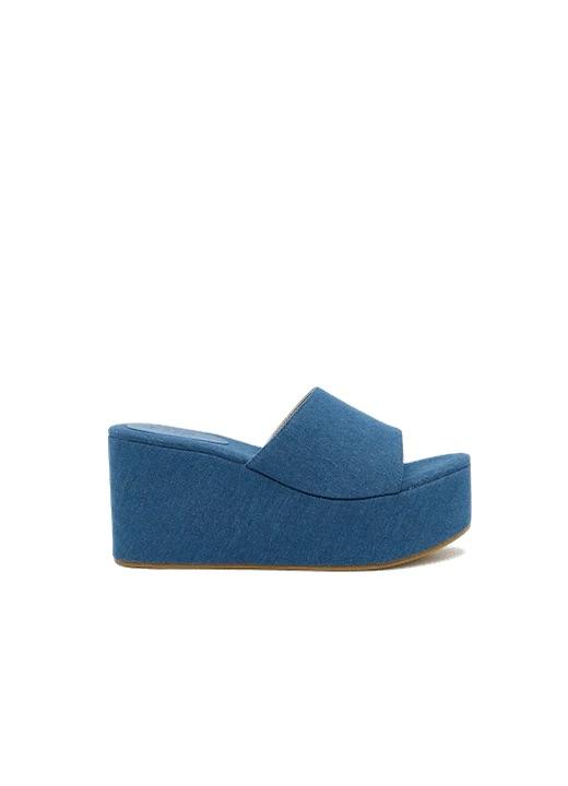 LMS The Crystal-Denim Wedge Heels