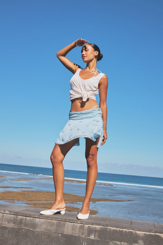 Fleur Two-Way Skirt - Blue