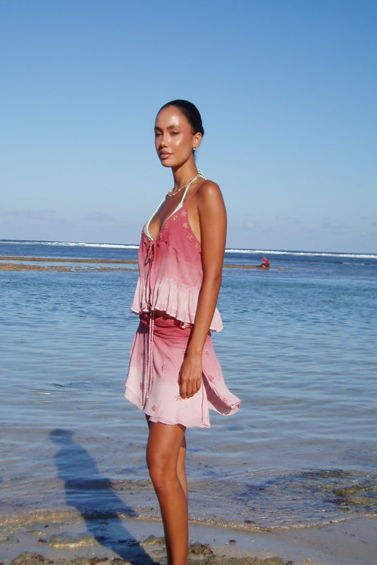 Plumeria Top - Ciel Rose