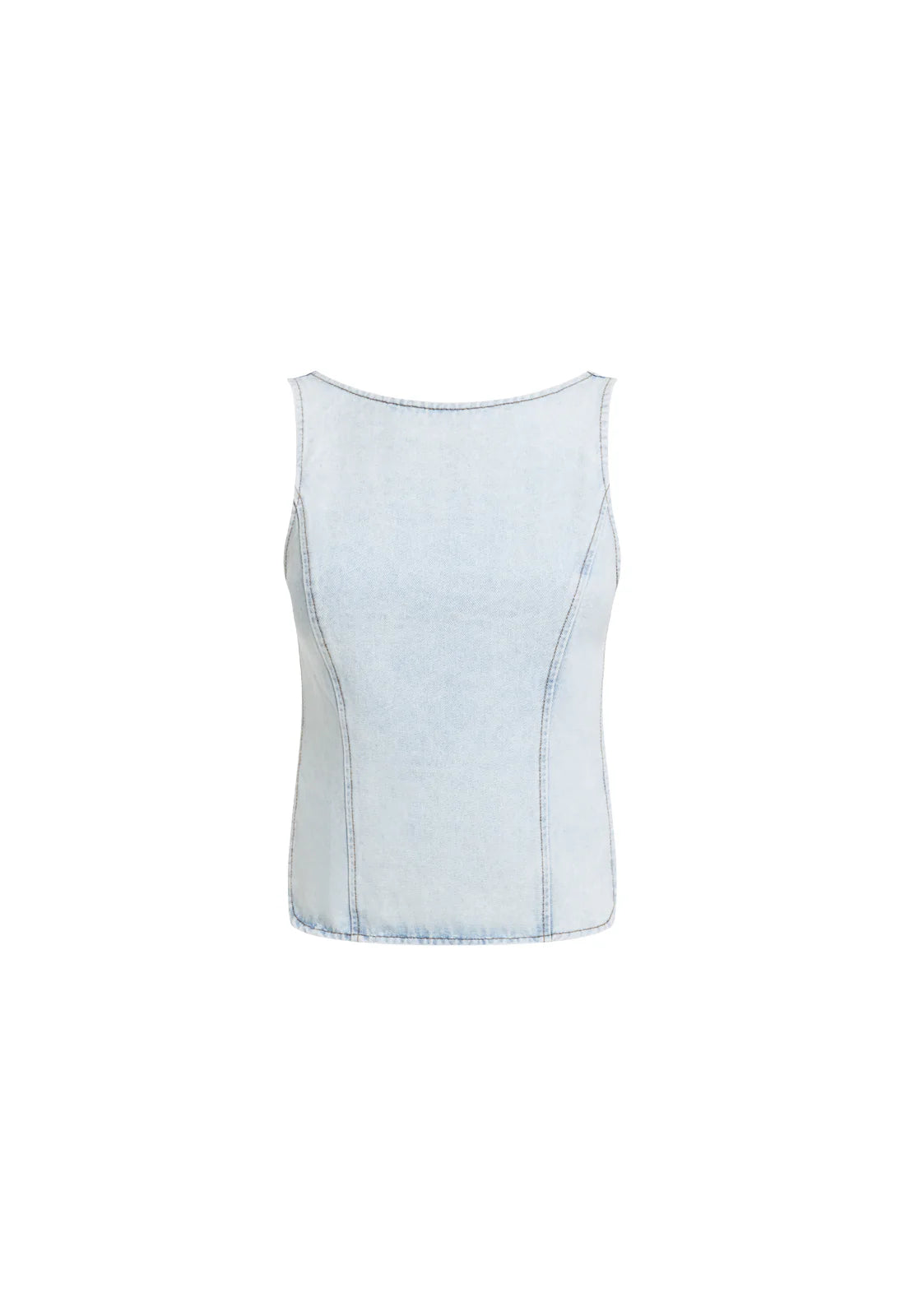 Rider Backless Top - Light Denim