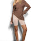 Chloe Off Shoulder Top - Mocha