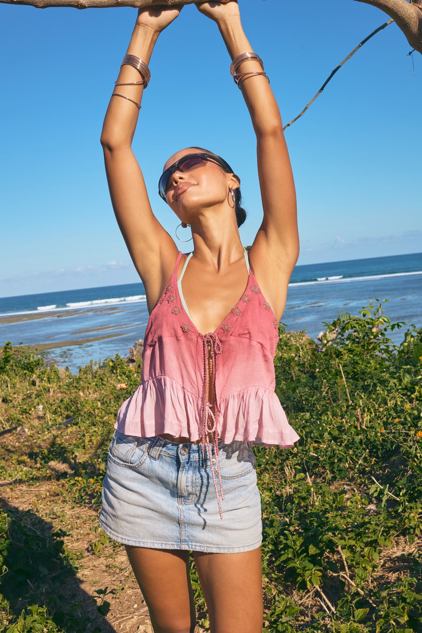 Plumeria Top - Ciel Rose