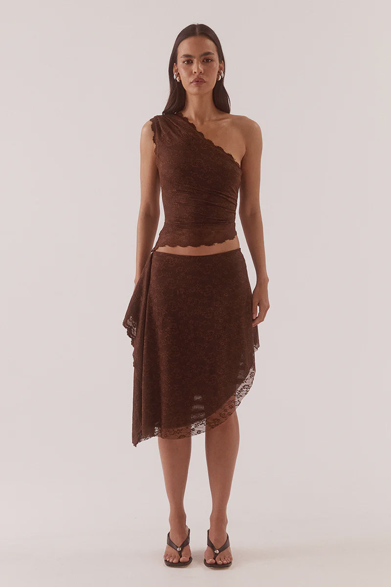 HARPER SKIRT - CHOCOLATE