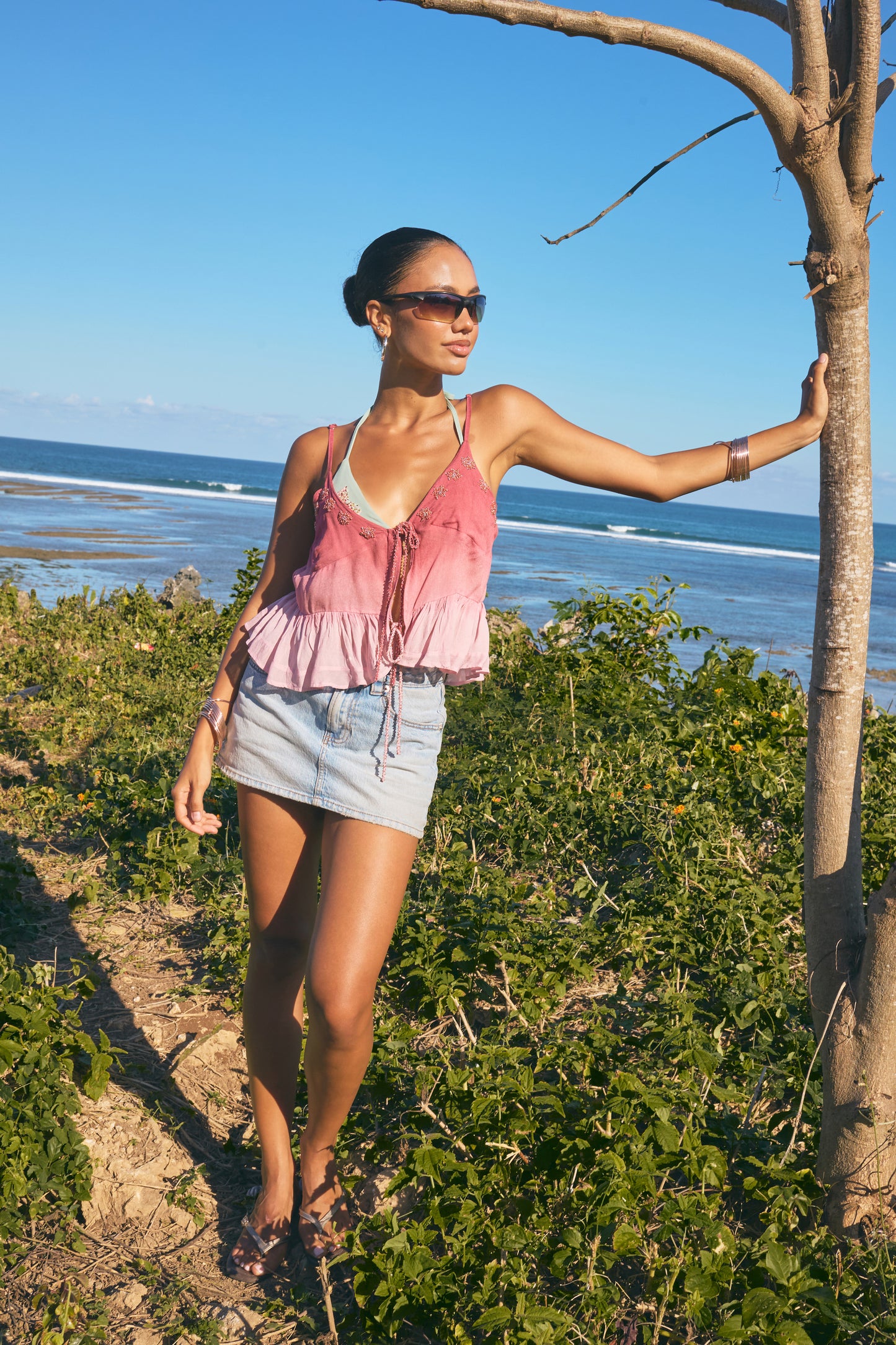 Plumeria Top - Ciel Rose