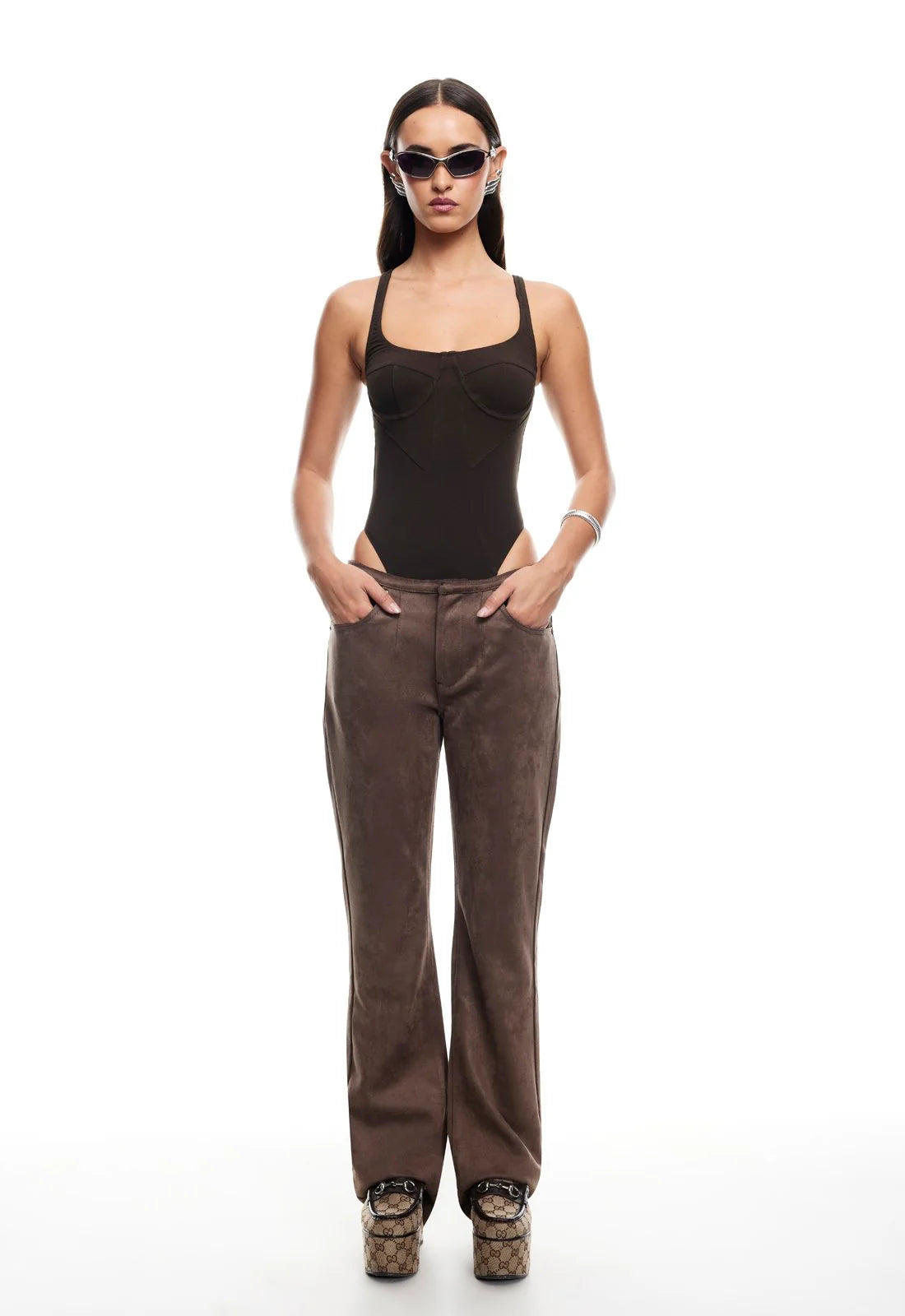 Je Taime Bodysuit - Chocolate