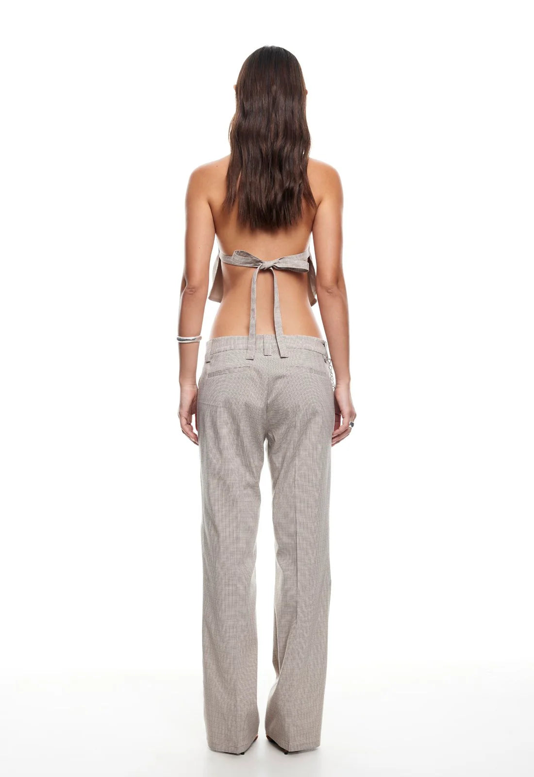 Bessette Pant - Beige Gingham