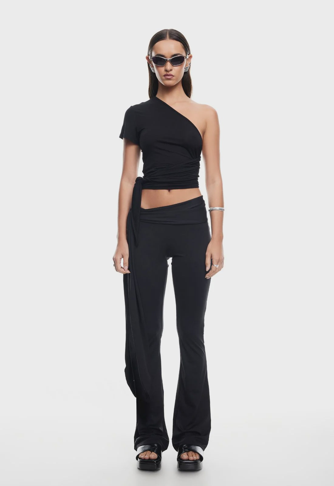 Cocoon Wrap Top - Onyx