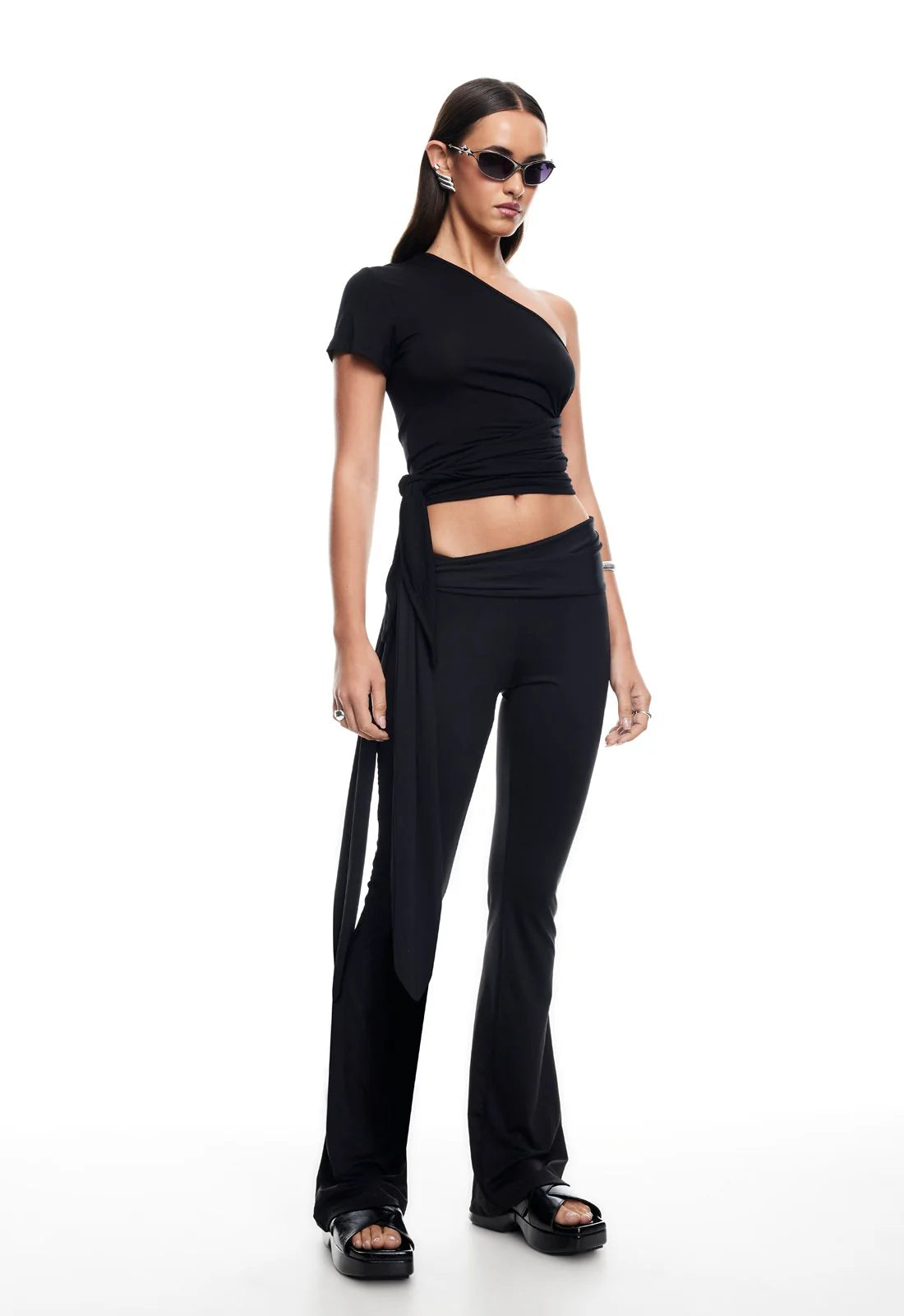 Cocoon Wrap Top - Onyx