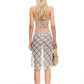 SHORELINE MIDI SKIRT - BEIGE PLAID