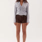 Asun Shirt - Blue/Brown