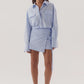 BLUME COMBO SHIRT DRESS - BLUE