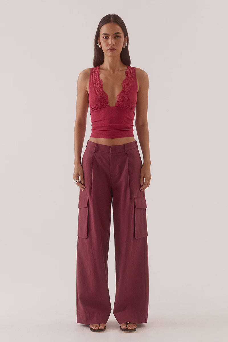 LONI TOP - BERRY