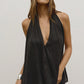 CLEA HALTER TOP - BLACK