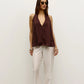 CLEA HALTER TOP - BROWN