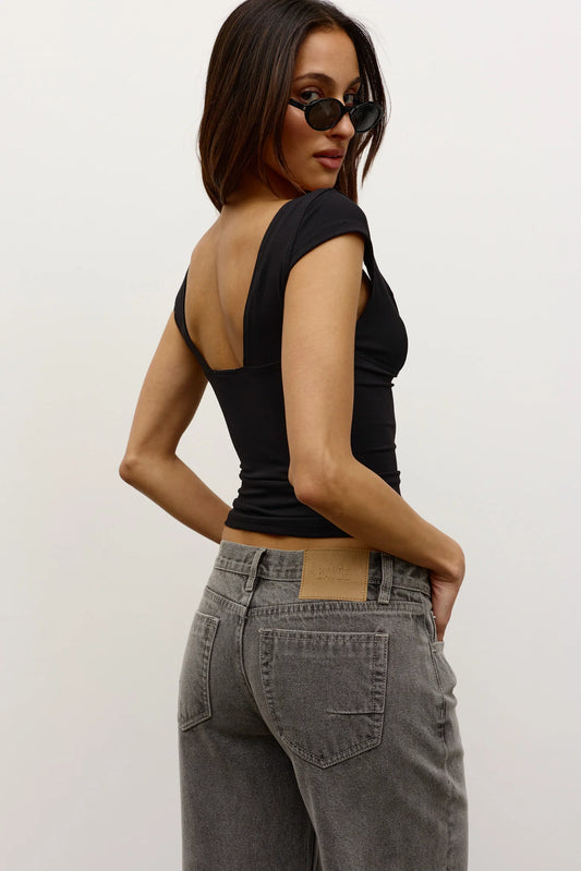 MARIANNA TOP - BLACK