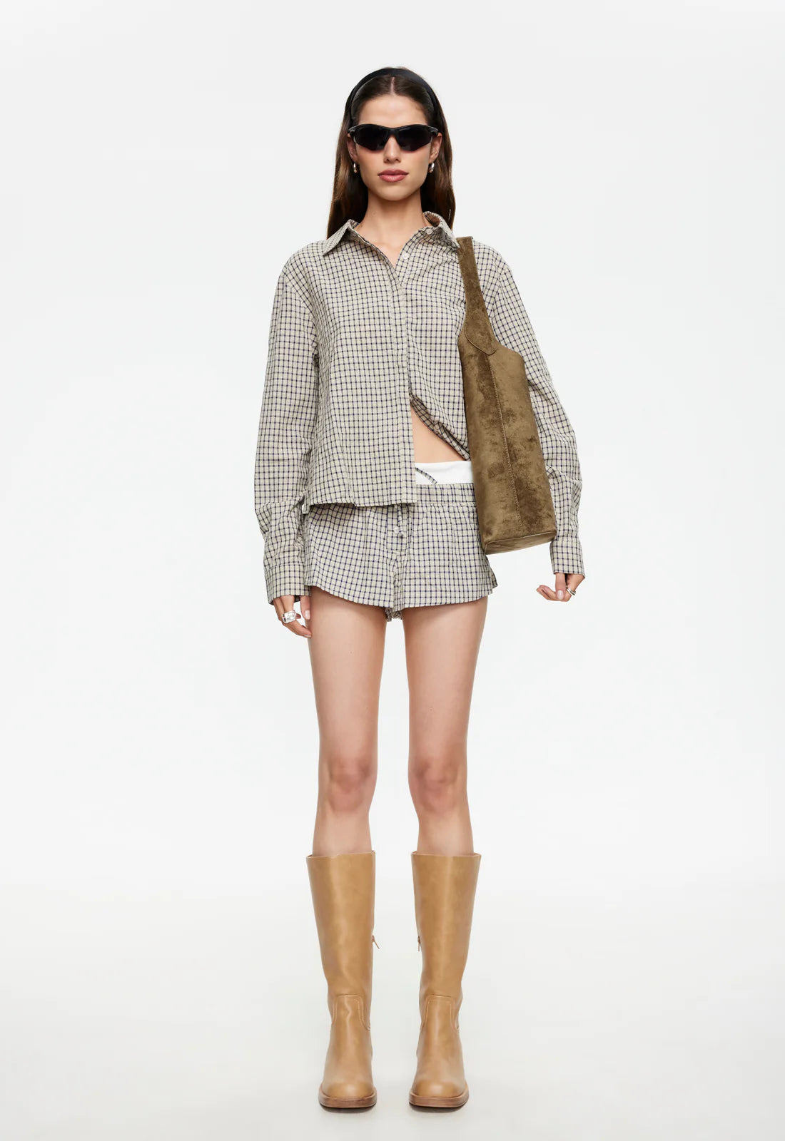 NIRVANA SHORT - VINTAGE BEIGE PLAID