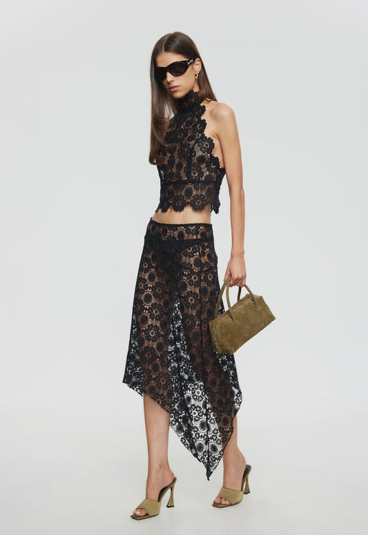 Trophy Midi Skirt - Noir