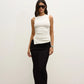 LANA ROUCHED TANK - WHITE