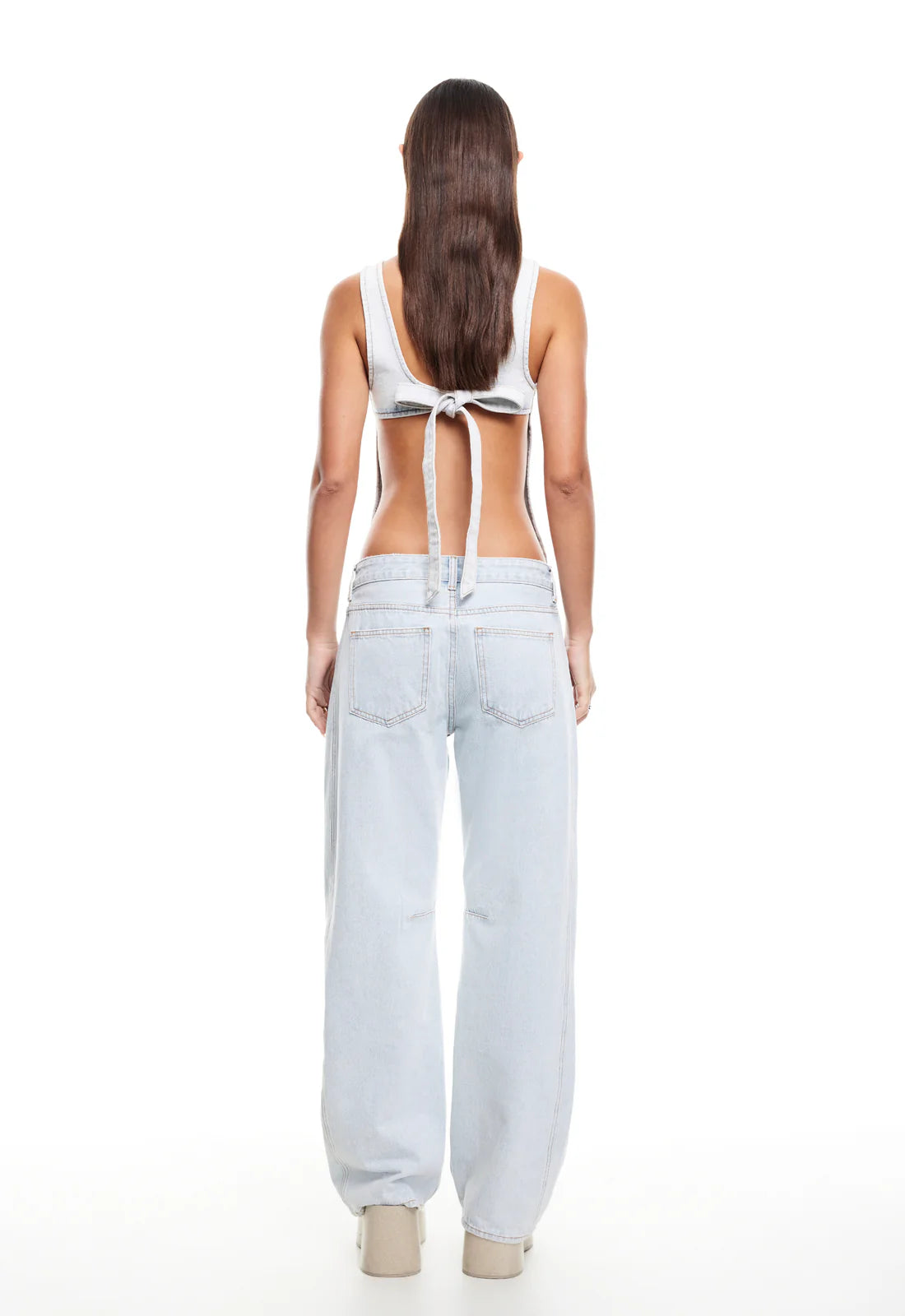 Rider Backless Top - Light Denim