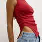 LANA ROUCHED TANK - RED