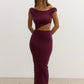 ELARA MIDI DRESS - PLUM