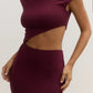 ELARA MIDI DRESS - PLUM