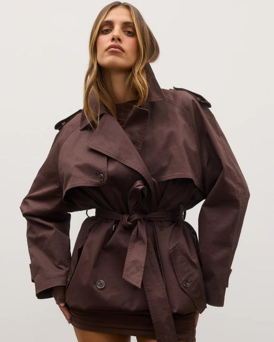 Reece Trench Coat - Espresso