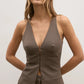 REEVE HALTER TOP - MINK