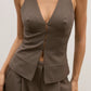 REEVE HALTER TOP - MINK